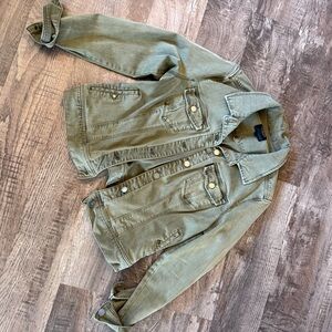 Olive Green Denim Jacket
